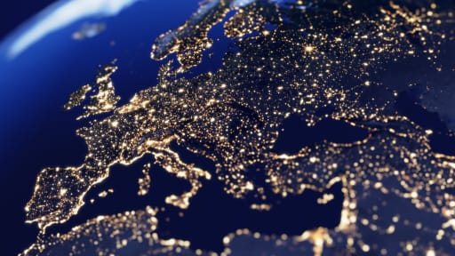 Europa bei Nacht