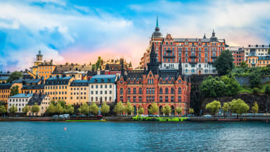 Blick auf das Stadtpanorama von Stockholm