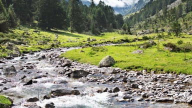 Fluss in den Pyrenäen