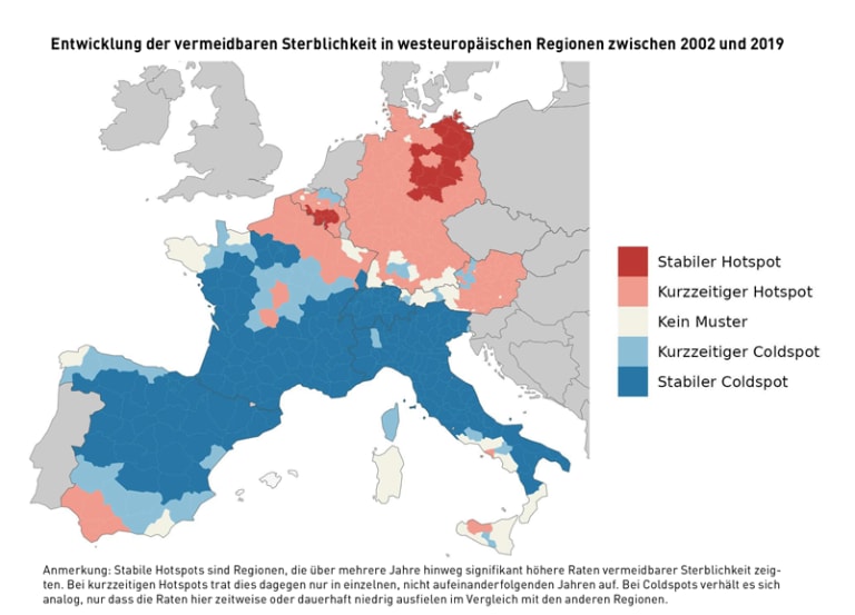 Vermeidbare Sterblichkeit in Westeuropa Vermeidbare Sterblichkeit in Westeuropa