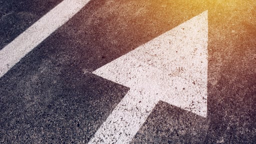 Richtungsweisender Pfeil