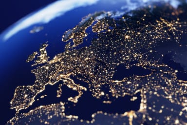 Europa bei Nacht