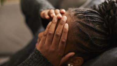 teenage girl in pain