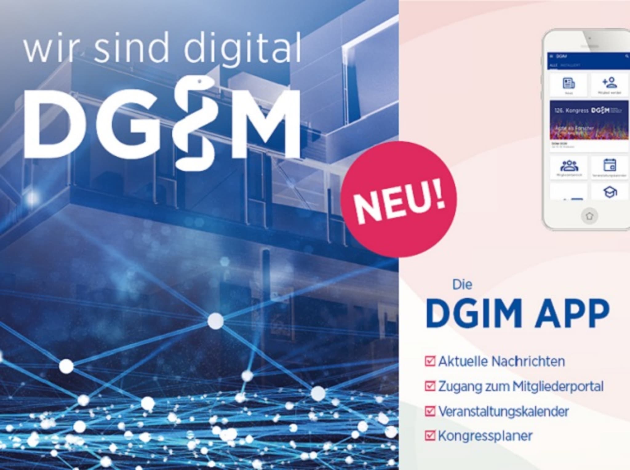 DGIM App Alle wichtigen Updates aus der Gesellschaft auf einen Blick