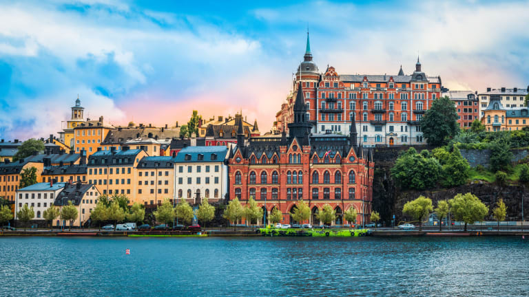 Blick auf das Stadtpanorama von Stockholm